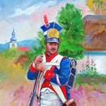 2009, Ułan, olej na płótnie, 24 x 30 cm.