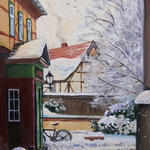 2013, Zima w Wernigerode, olej na płótnie lnianym, 30 x 40 cm.