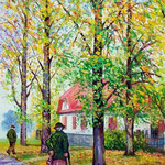 2009, Miss Marple, olej na płótnie, 30 x 40 cm.
