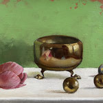 Nancy Bea Miller, "Brass Pot", 8" x 10", oil