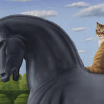 Tom Palmore, "Leonardo Had A Cat", 42" x 60", oil/acrylic