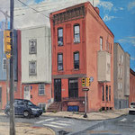Shushana Rucker, "North Philly", oil on panel, 10" x 8"