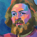 Al Gury, "Portrait of a Man", 12" x 9", oil on panel