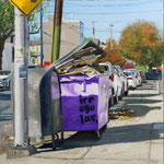Nicole Maye Luga, "Fairly Normal", oil on panel, 10" x 10"