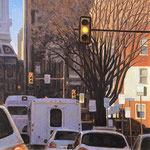 Robert Heilman, "Philadelphia Autumn", 12” x 12”, oil on panel