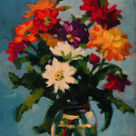 Al Gury, "Birthday Bunch", 16” x 12”, oil on panel
