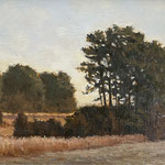 Robert Heilman, "Jersey Landscape", 3 3/4" x 5 3/4”, oil on panel