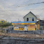 Shushana Rucker, "Abandoned Store", 11” x 14”, oil on panel