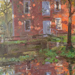 Charles Newman, "Red and Green", 18" x 14", oil on linen panel