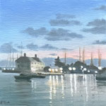 Eliza Auth, ”St. Georges”, 4” x 4”, oil on panel 