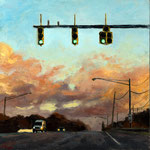 Nicole Maye Luga, "Go! Go! Go!", 6" x 6", oil on panel