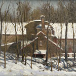 Robert Heilman, "Cornwall", 4 1/4” x 4 1/2”, oil on panel
