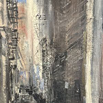 Gregory Prestegord, "Escape", 35" x 12", oil on panel