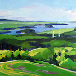 Kate Kern Mundie, "Caterpillar Hill", 12" x 16", oil on panel 