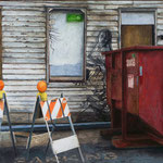Nicole Maye Luga, "Palimpsest", oil on panel, 16" x 24"