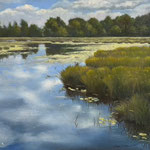 Eliza Auth, “Pond in the Pine Barrens", 16" x 20", oil on canvas