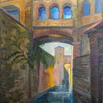 Susan O'Reilly, "Segovia Stroll", 24" x 18", oil on canvas