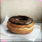 Nancy Bea Miller, "Chocolate Frosted", 6" x 6", oil