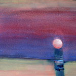 Lesa Chittenden Lim, "Pink Sunset I", 18 x 21”, watercolor 