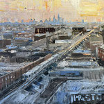 Gregory Prestegord, "Presto View of Philly", 36" x 48", oil on canvas