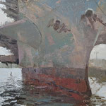 Charles Newman, "Big John", 11" x 14", oil on linen panel
