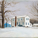 Nicole Maye Luga, "Amish White", 2" x 3", oil on panel