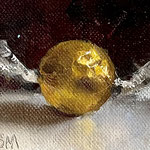 Nancy Bea Miller, "Gold Truffle", 3" x 3", oil on linen