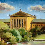 Nancy Bea Miller, "Philadelphia Art Museum", 5” x 7”, oil on linen