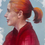 Nancy Bea Miller, "Emma with Red Hair", 16” x 12”, oil on canvas