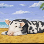 Tom Palmore, "Carlos on the Beach", 30" x 40", oil/acrylic