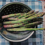 Fred Danziger, "Asparagus", 16” x 24”, oil on linen        