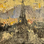 Gregory Prestegord, "Mini Paris", 6" x 6", oil on panel