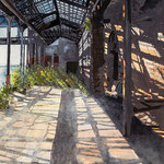 Tezh Modarressi, "This City Is Killing Me", 36" x 20", oil on treated paper