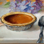 Nancy Bea Miller, "Little Pie and Teaspoon", 4” x 6”, oil on linen