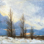 Nicole Maye Luga, "Almost a Trio", 2" x 3", oil on panel