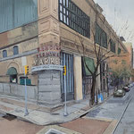 Shushana Rucker, "Reading Terminal", oil on panel, 6" x 6"