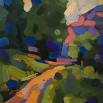 Al Gury, "A Walk in the Hills", 12” x 9”, oil on panel