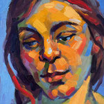 Al Gury, "Portrait of a Woman", 12” x 9”, oil on panel