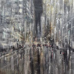 Gregory Prestegord, "Night Abstract Fantasy on Broad", 34” x 28”, oil on panel