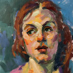 Al Gury, "Portrait 2", 12” x 9”, oil on panel