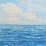 Nicole Maye Luga, "Open Water", oil on panel, 4" x 4"