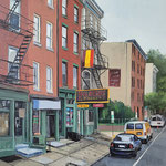 Shushana Rucker, "Across the Street", oil on panel, 14" x 11"
