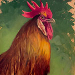 Nancy Bea Miller, "Big Red", 18” x 14”, oil on canvas
