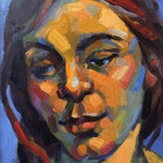 Al Gury, "Portrait of a Woman", 12” x 9”, oil on panel