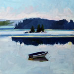 Kate Kern Mundie, "Inner Harbor (Deer Isle)", 12" x 12", oil on panel