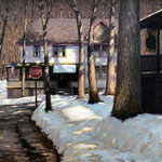 Robert Heilman, "Chautauqua Winter", 24” x 30”, oil on panel