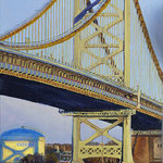 Nicole Maye Luga, "Golden Hour Suspension", 12" x 6", oil on panel