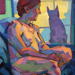  Al Gury, "Reverie", 20" x 16", oil on panel