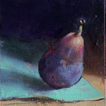 Nancy Bea Miller, "Moody Little Fig", 6" x 4", oil on canvas