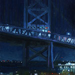 Nicole Maye Luga, "Night Time Reflections", 12" x 6", oil on panel
